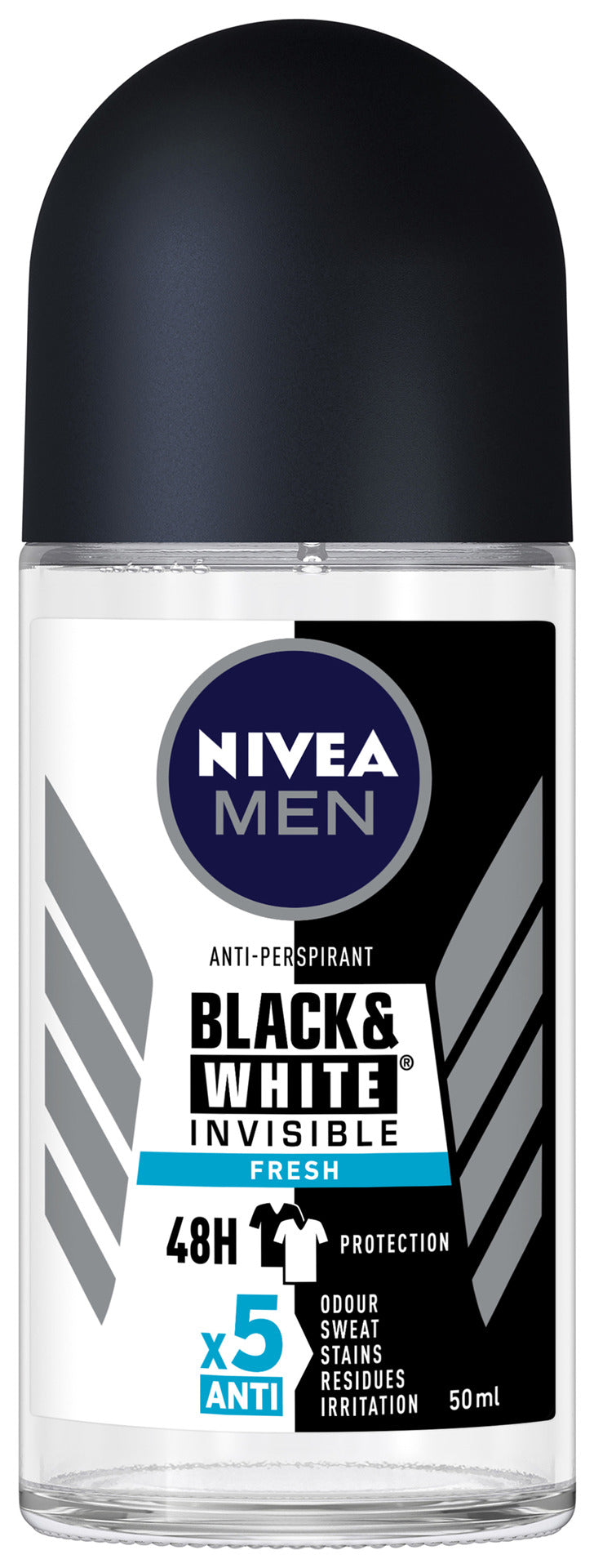 NIVEA MEN Black & White Invisible Fresh Anti-Perspirant Roll-On 50ml