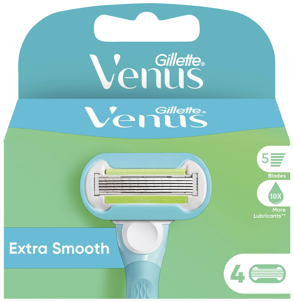 Gillette Venus Extra Smooth Women's Razor Blade Refills - 4 Count