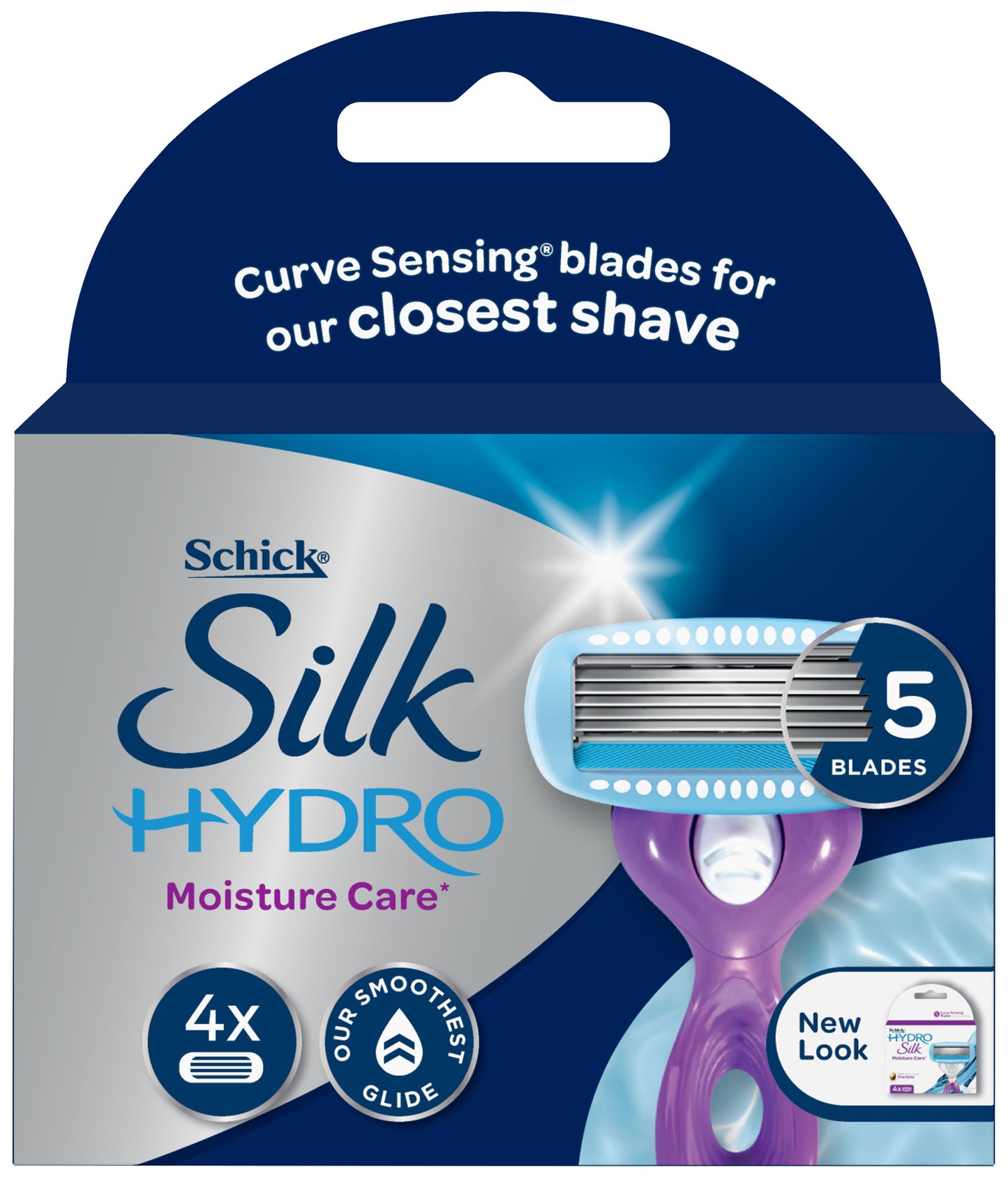 Schick Silk Hydro Razor Refills Moisture Care* 4pk
