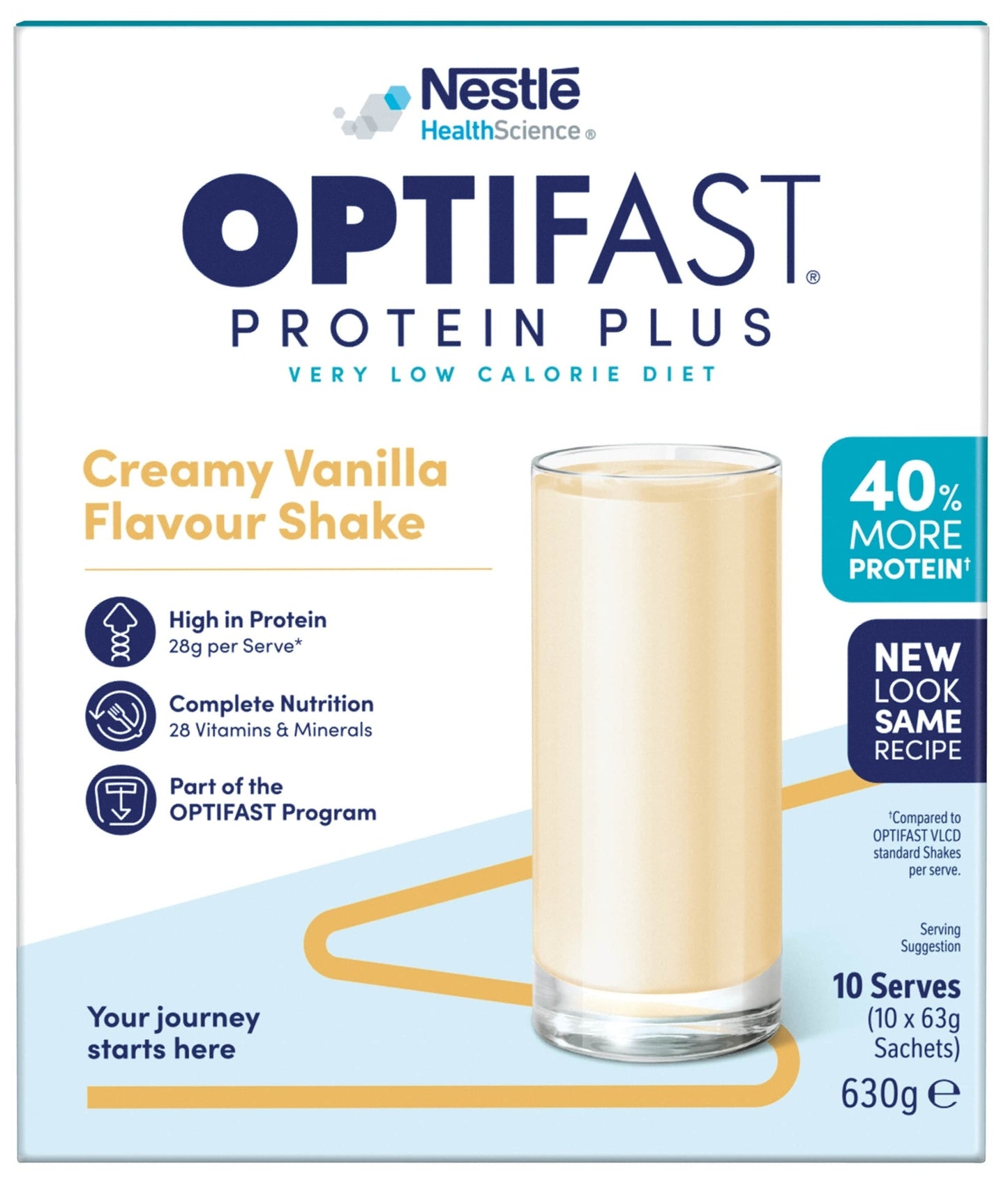OPTIFAST VLCD Protein Plus Creamy Vanilla Flavour Shake 10 Pack 630g