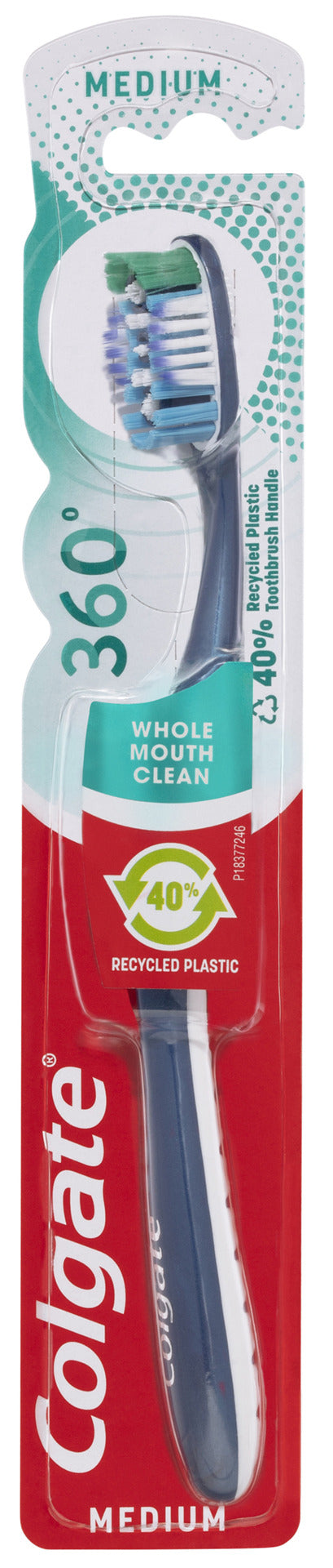 Colgate 360° Deep Clean Manual Toothbrush, Medium 1 Pack