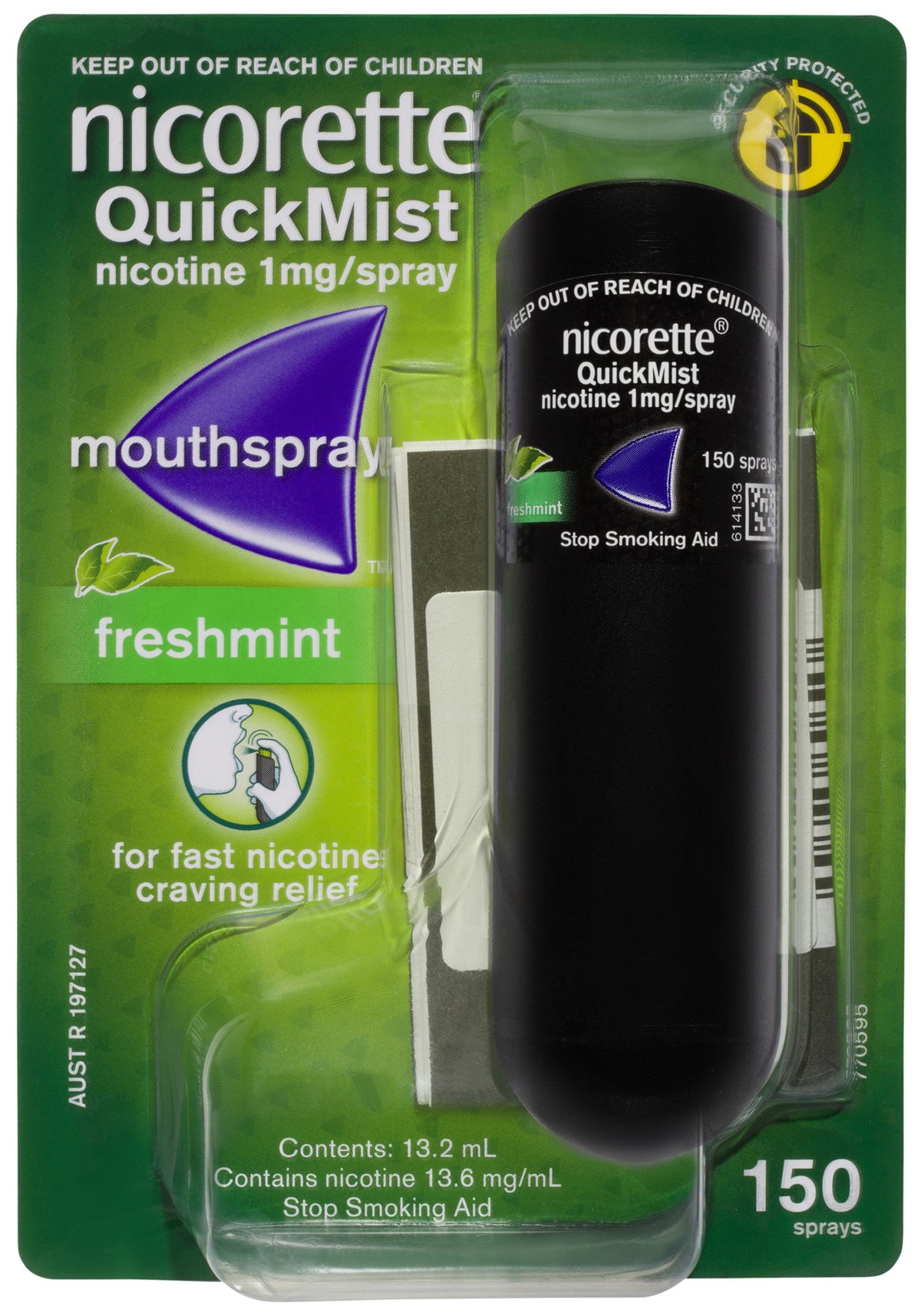 Nicorette Quit Smoking & Vaping QuickMist Nicotine Mouth Spray Freshmint (150 Sprays)
