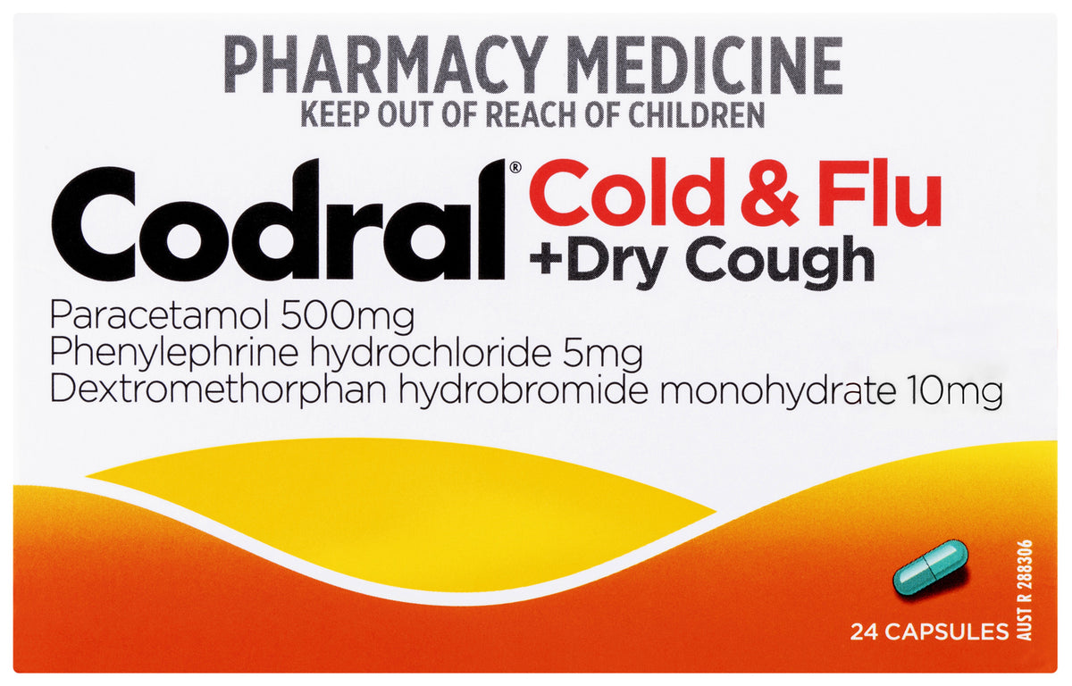 Codral Cold & Flu + Dry Cough Capsules 24 Pack