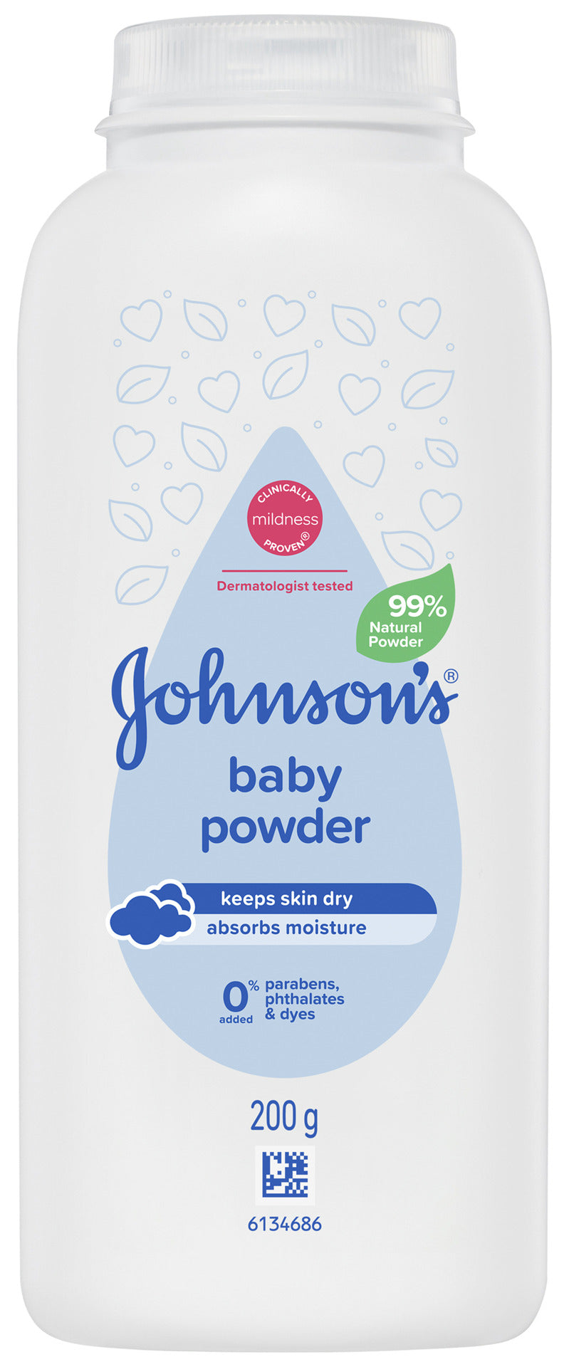 Johnson?s Baby Pure Cornstarch Moisture Absorbing Baby Powder 200g