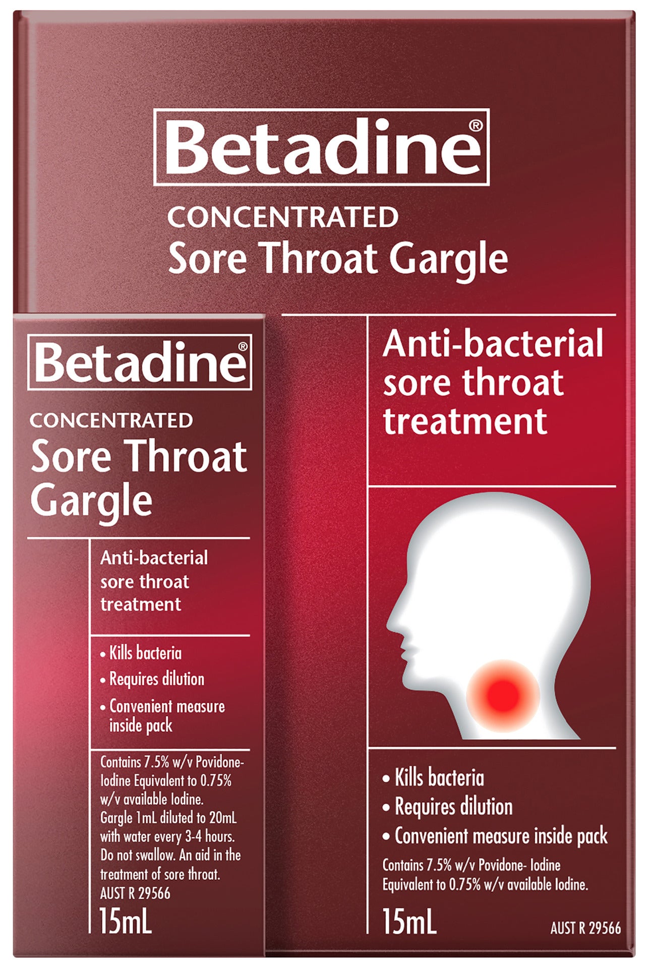 Betadine Sore Throat Gargle Concentrated 15mL