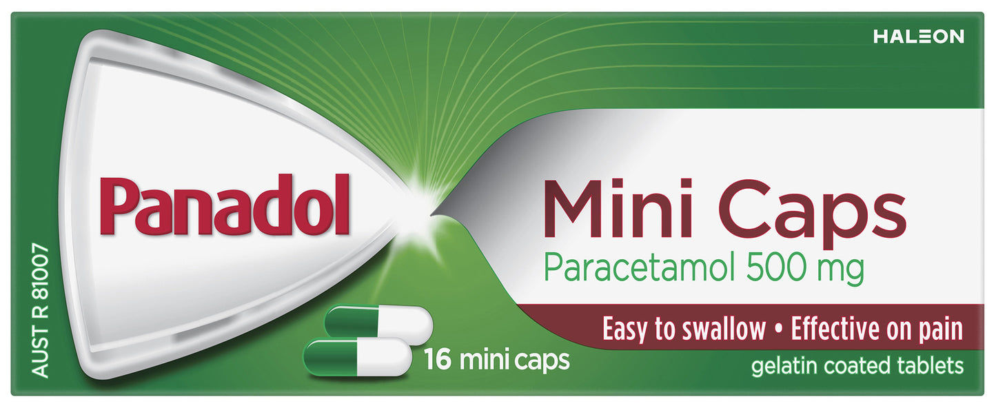 Panadol Mini Caps 500mg 16 Pack