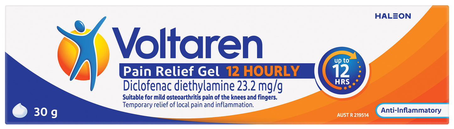 Voltaren Pain Relief Gel 12 Hourly 30g