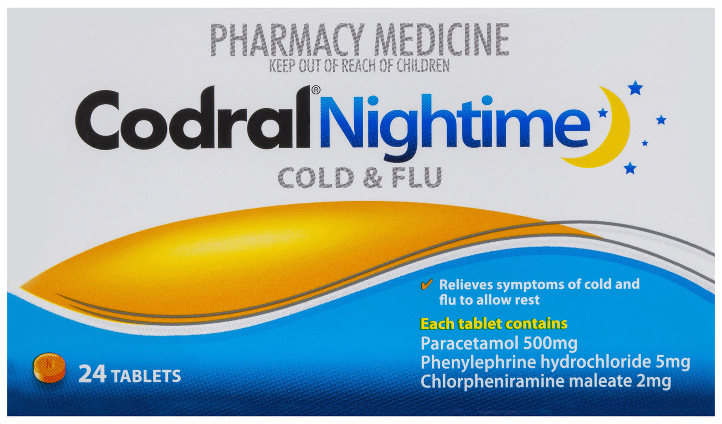 Codral Night Cold & Flu Tablets 24 Pack