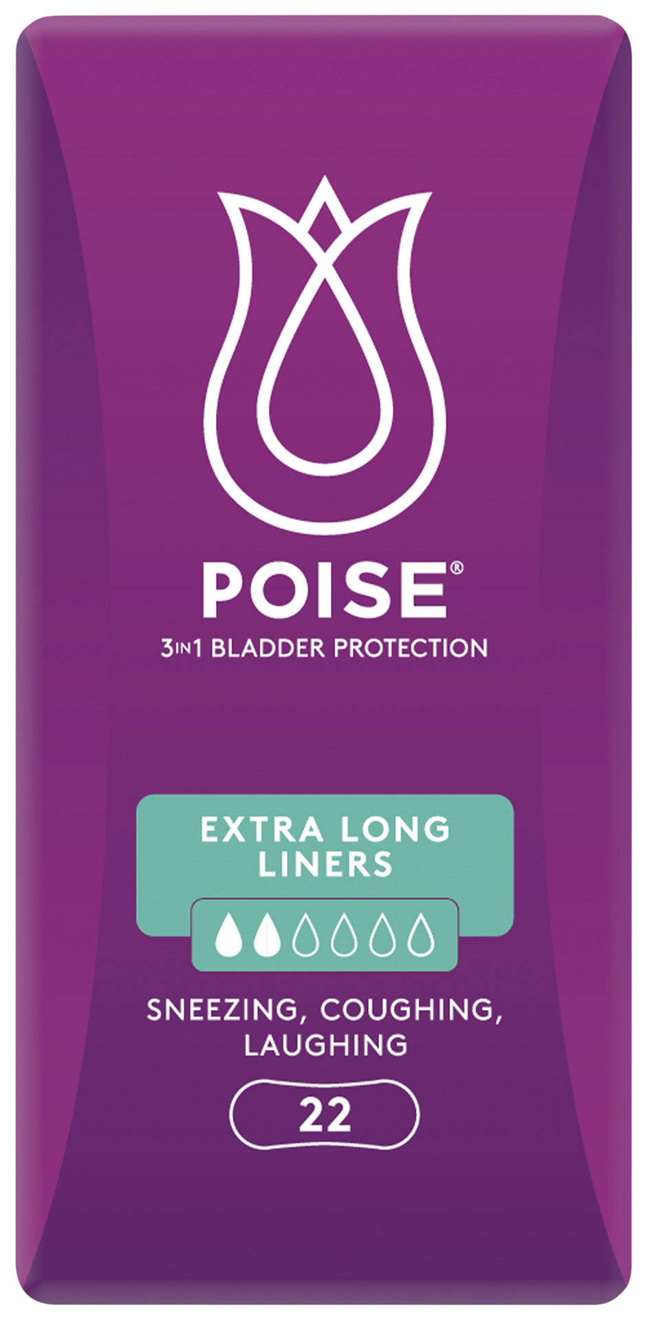 Poise Liners For Bladder Leaks Extra Long 22 Pack