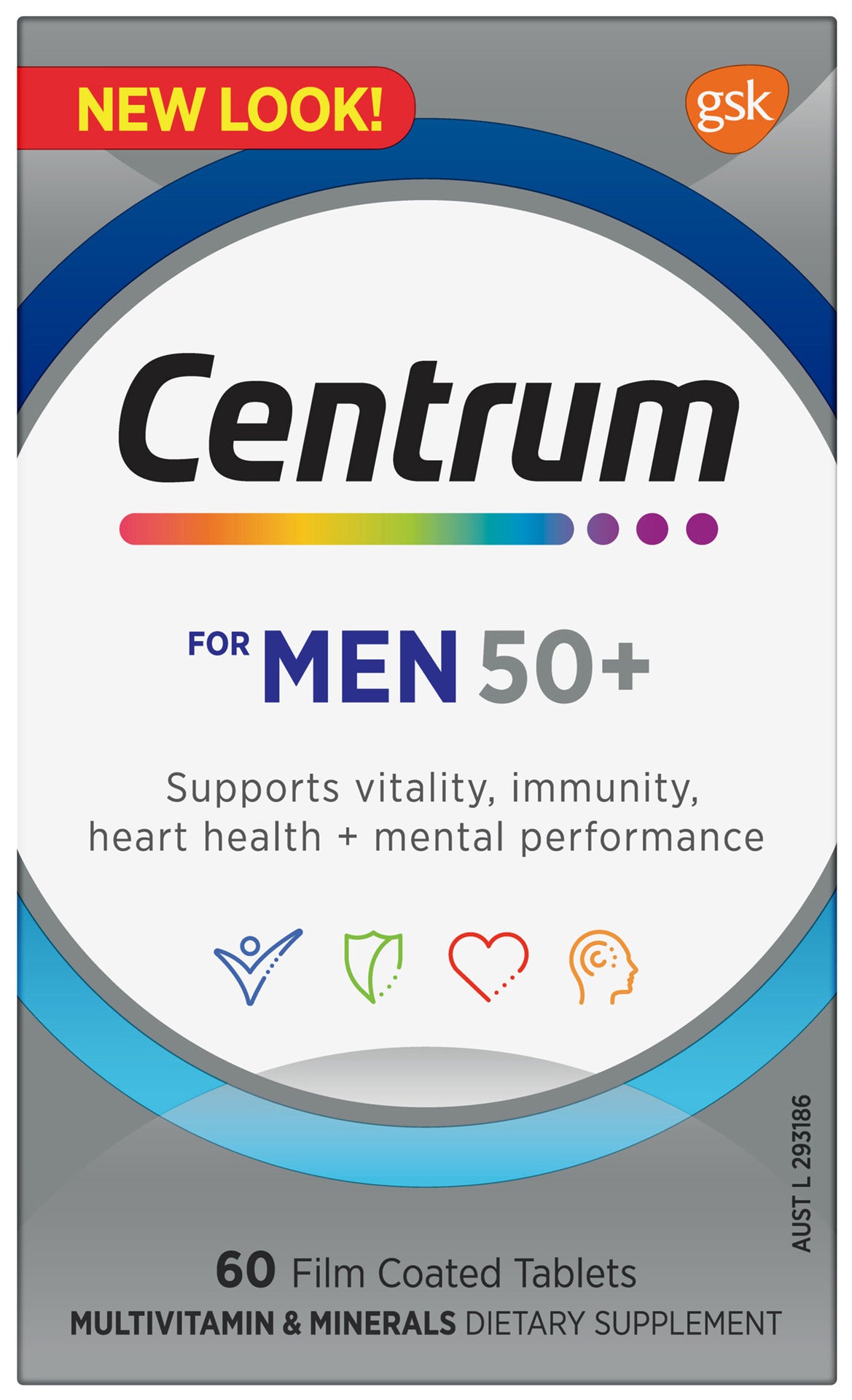 Centrum for Men 50+ 60 Tablets
