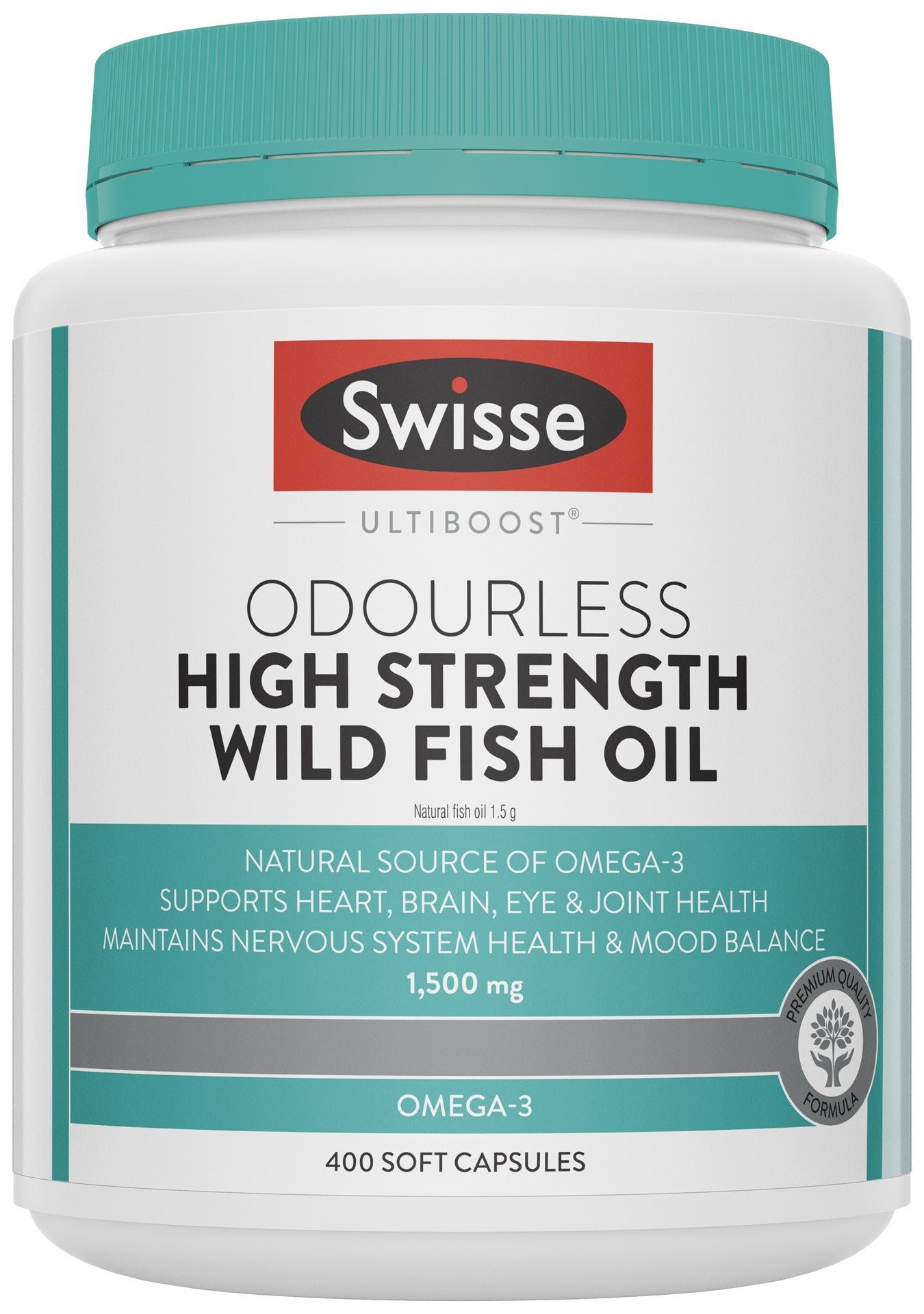 Swisse Ultiboost Odourless High Strength Wild Fish Oil 400 Capsules