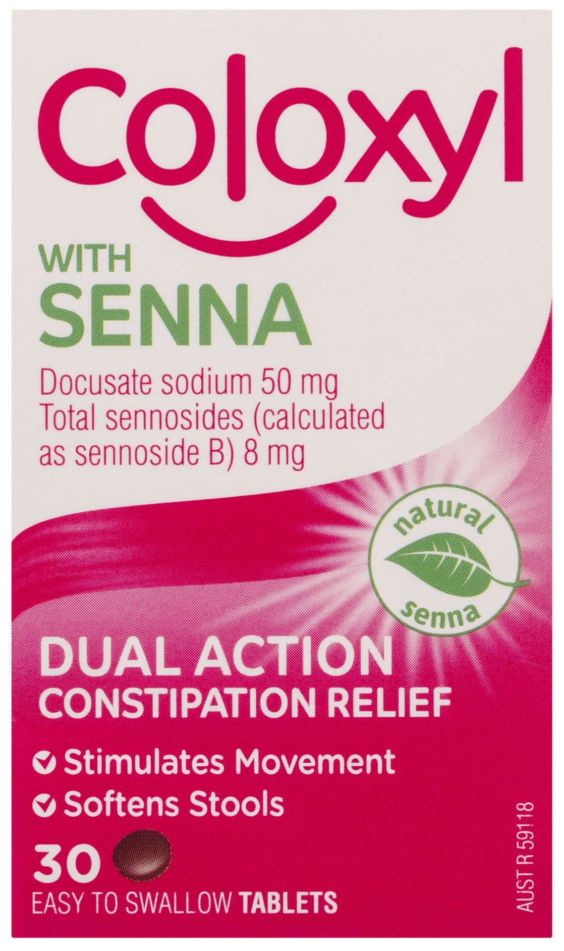 Coloxyl with Senna 30 tablets