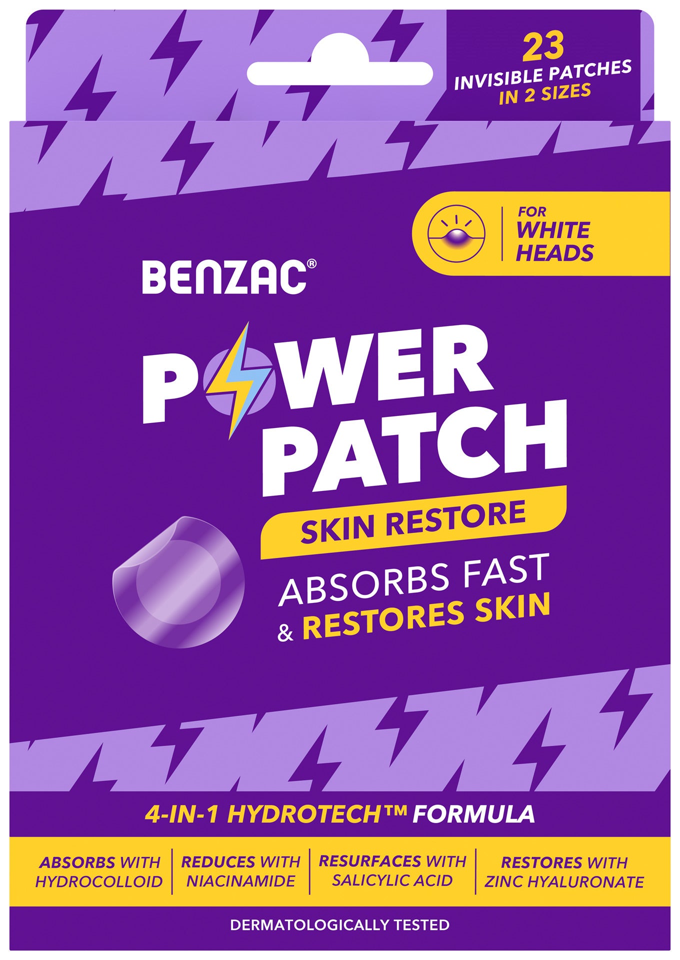 Benzac Power Patches Skin Restore, Hydrocolloid Pimple Patches, For All Skin Types