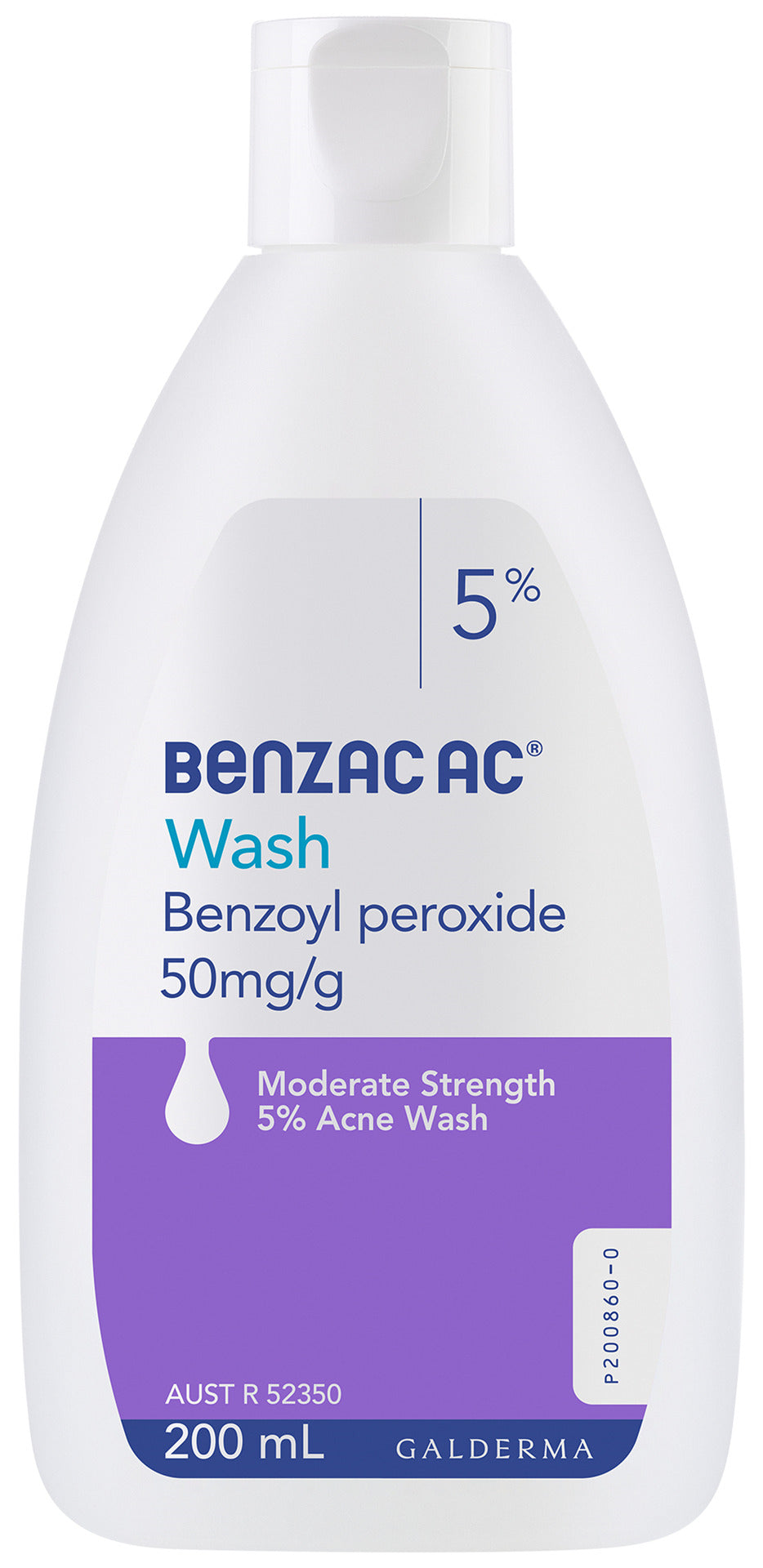 Benzac AC Moderate Strength 5% Acne Wash 200mL, Body Wash
