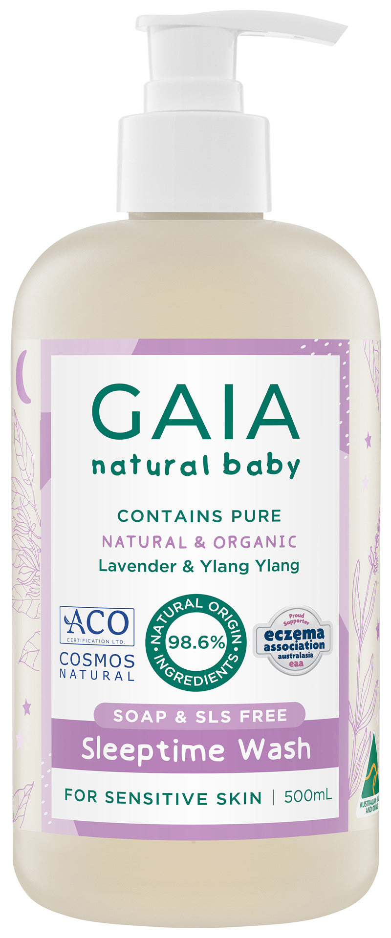 GAIA Natural Baby Sleeptime Wash 500mL