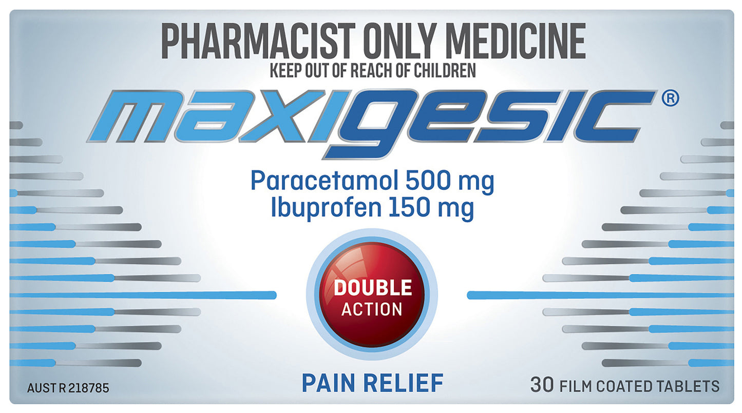 Maxigesic Double Action Pain Relief 30 Tablets