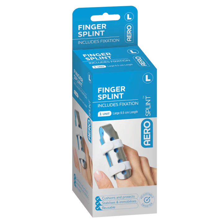 Aero Fngr Splint W/ Fixation Lge