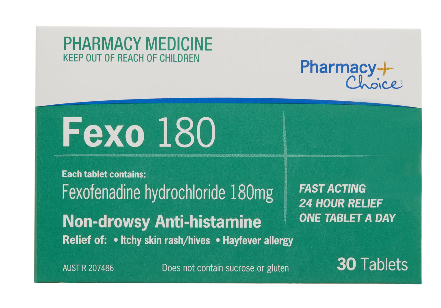 Pharmacy Choice - Fexofenadine 180mg 30 Tablets