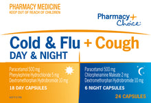 Pharmacy Choice - Cold & Flu + Cough Day & Night PE 24 Capsules
