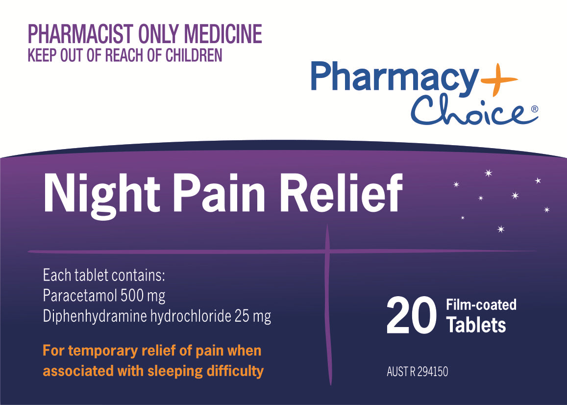 Pharmacy Choice - Night Pain Relief 20 Tablets