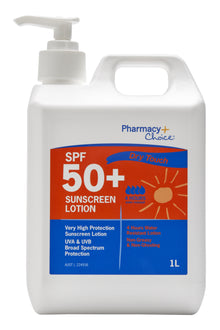 Pharmacy Choice - Sunscreen SPF 50+ 1L Bottle Pump DRY TOUCH