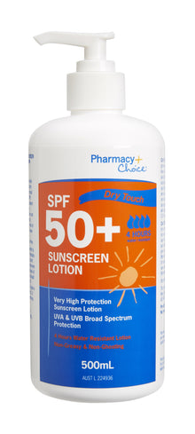 Pharmacy Choice - Sunscreen SPF 50+ 500mL Pump DRY TOUCH