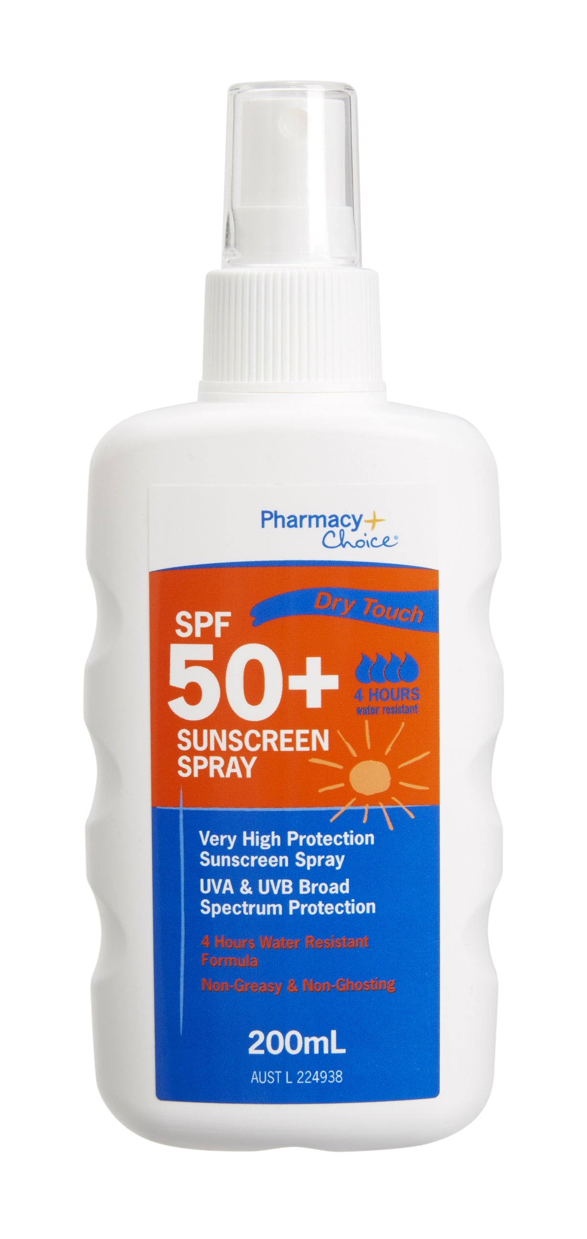 Pharmacy Choice - Sunscreen SPF 50+ 200ml Spray DRY TOUCH