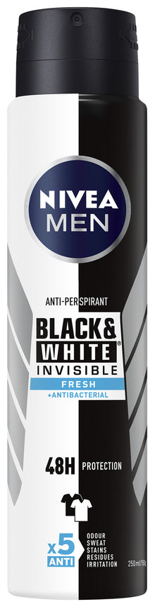 NIVEA MEN Black & White Fresh Anti-Perspirant Aerosol 250ml
