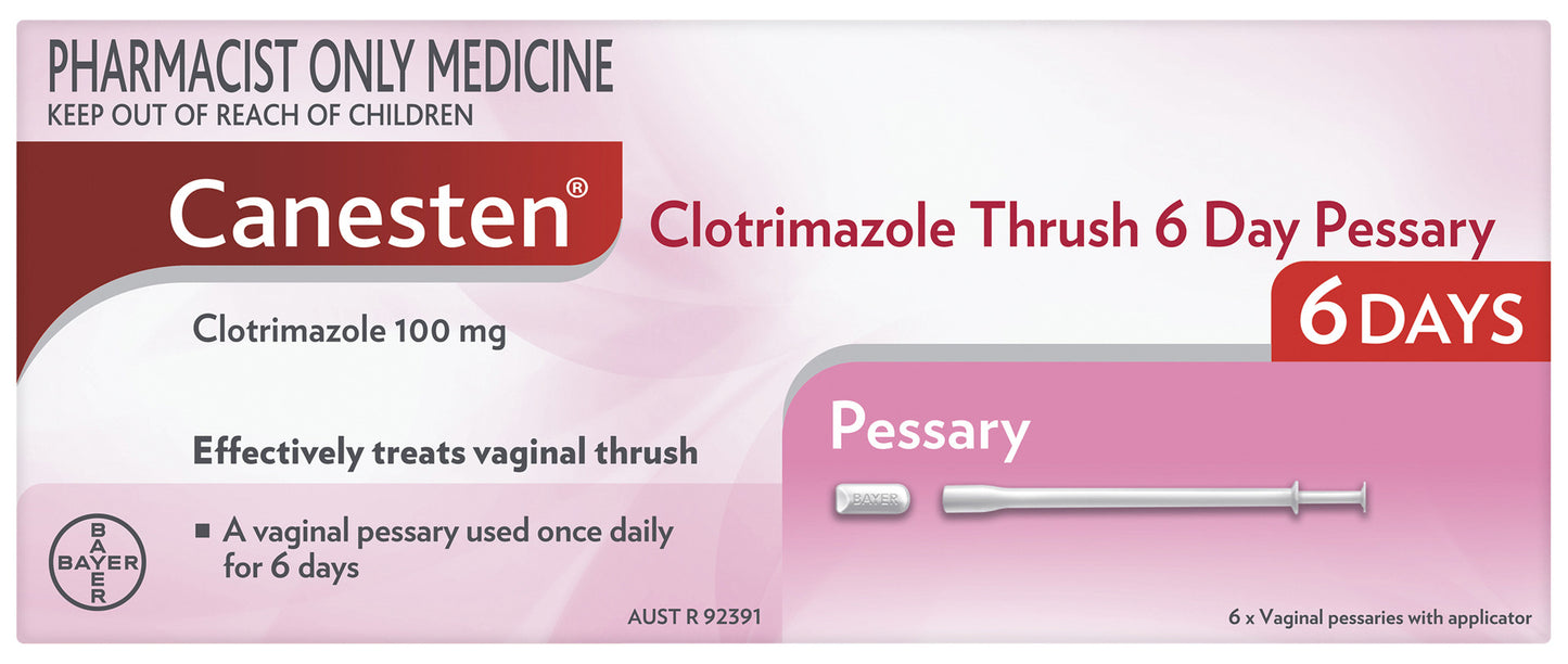 Canesten 6 Day Pessary Thrush Treatment