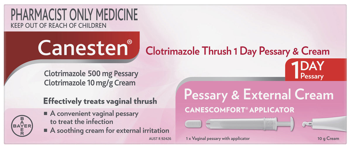 Canesten 1 Day Thrush Treatment Pessary & External Cream
