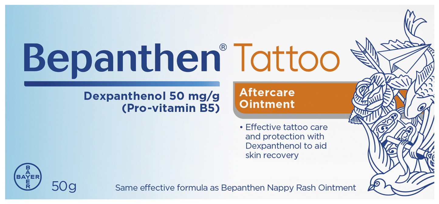 Bepanthen Tattoo Aftercare and Protection Ointment 50g