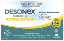 Desonex Antihistamine 24 Hour Non Drowsy Hayfever & Allergy Relief Tablets 10 pack