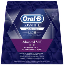 Oral-B 3DWhite Luxe Whitestrips Advance Seal, 14 Whitening Treatments