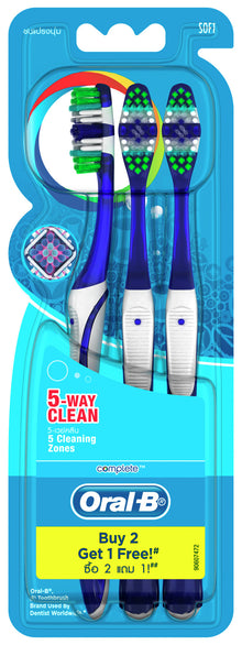 Oral-B Complete 5 Way Clean Soft Toothbrush - 3 Pack
