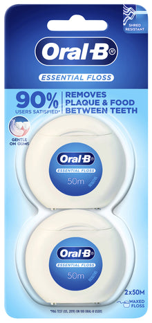 Oral-B Essential Waxed Clean Dental Floss, Mint 50m