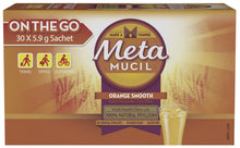 Metamucil Powder Sachets 30 Dose Daily Fibre Supplement Smooth Orange 117g
