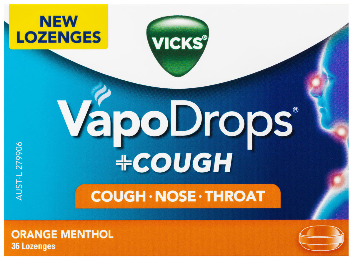 Vicks VapoDrops Cough Orange 36 Lozenges