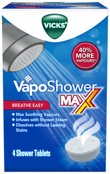 Vicks VapoShower Max Decongestant Shower Tablets 4 Pack