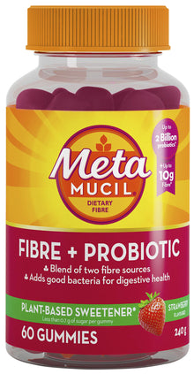 Metamucil Fibre + Probiotic Gummies 60 count for Gut Health