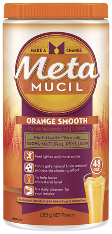 Metamucil Powder 48 Dose Daily Fibre Supplement Smooth Orange 283g