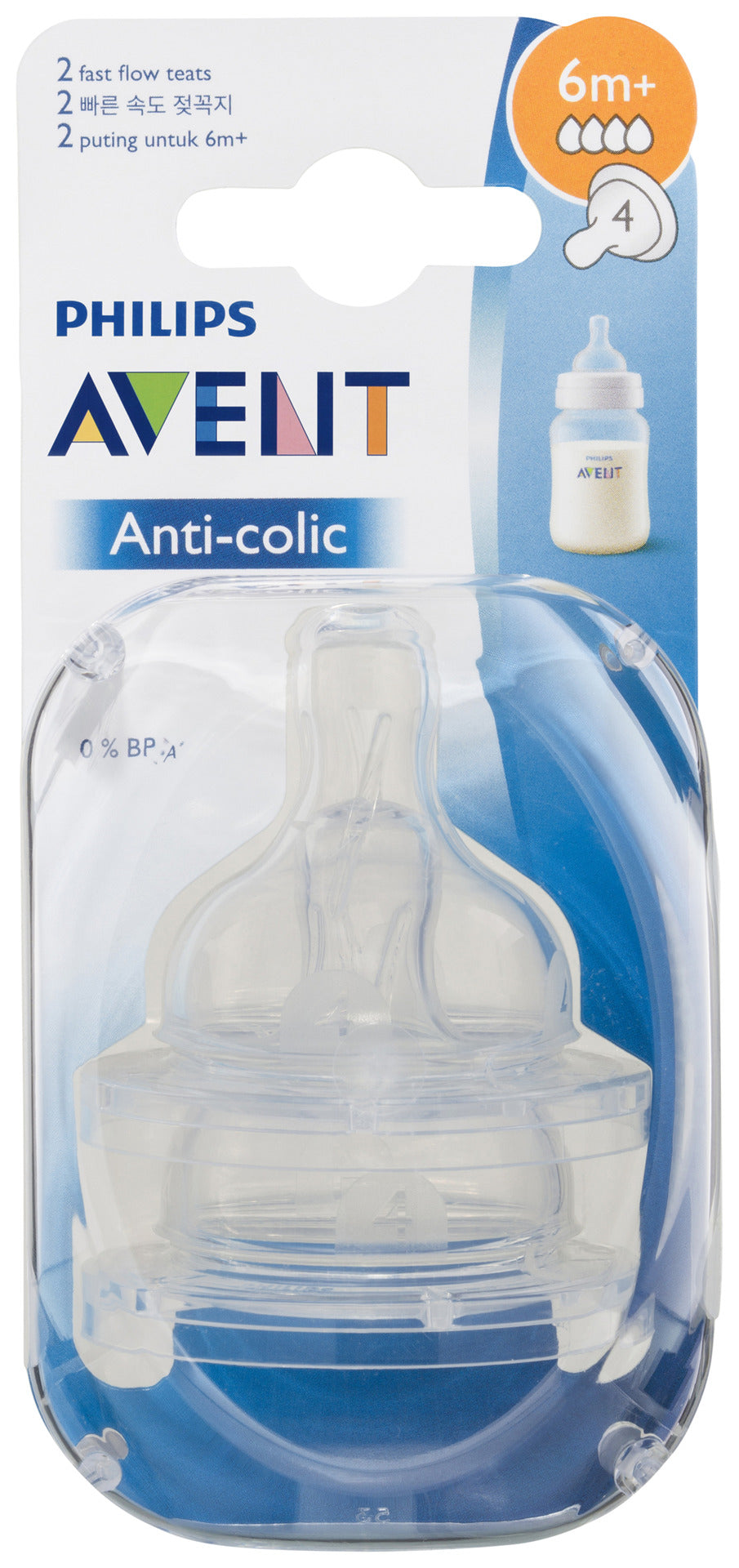 Philips Avent Anti-Colic Teat 6m+ 2 Pack