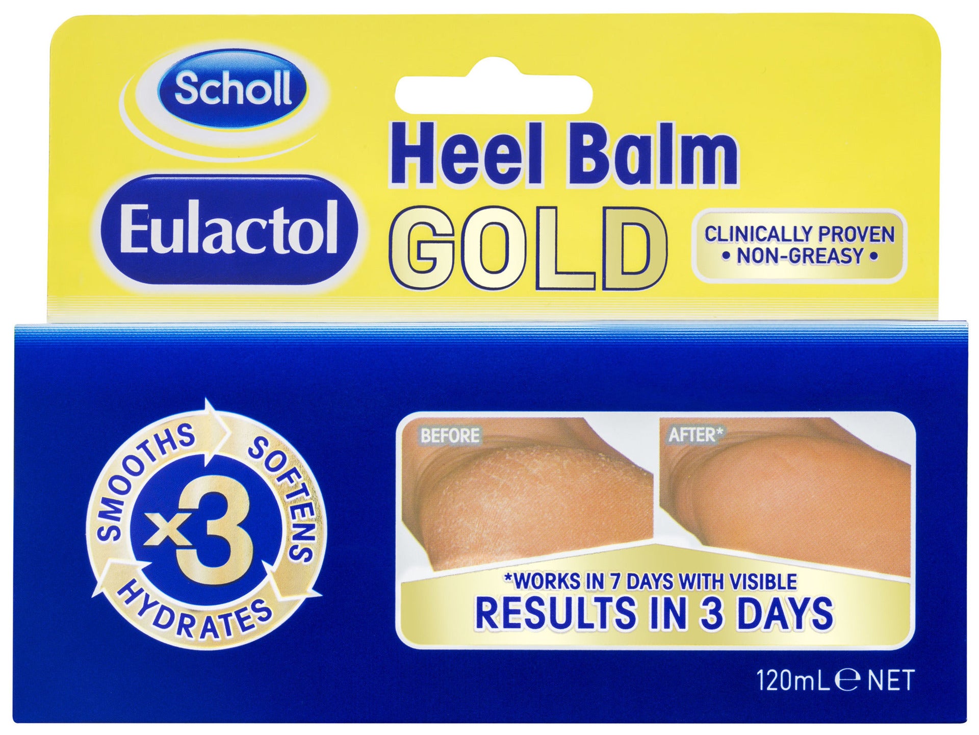 Scholl Eulactol Cracked Heel Balm Gold 120ml