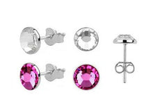 5MM Duo Flat Top Crystal Fuschia
