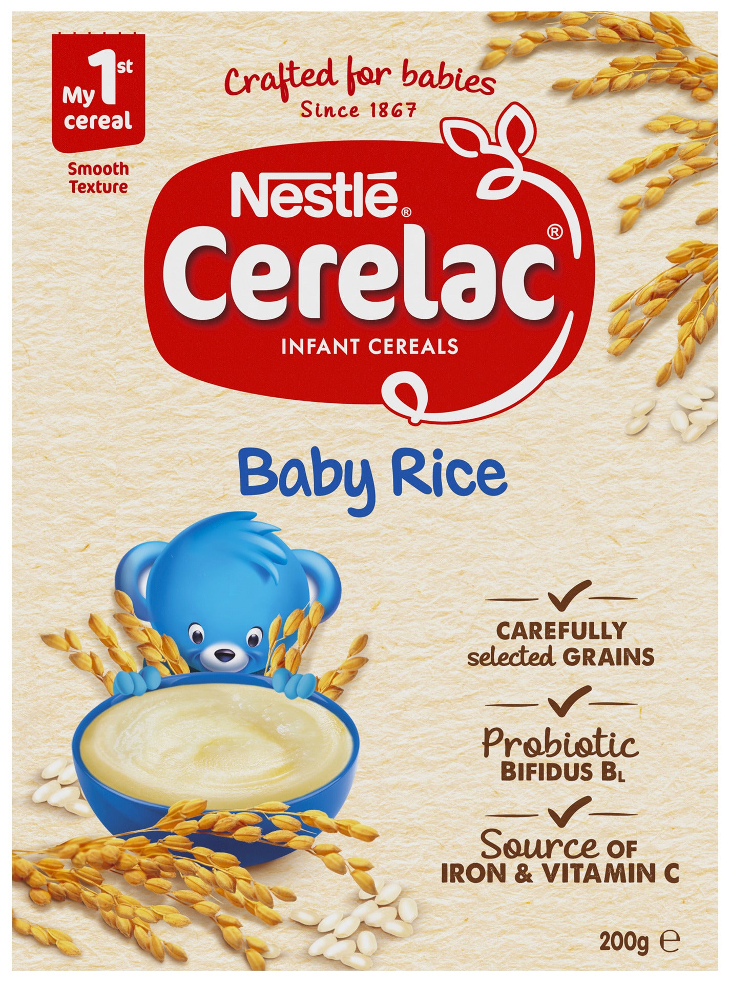 Nestle CERELAC Baby Rice Cereal First Cereal for Infants From 6 Months 200g