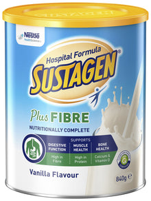 SUSTAGEN Hospital Formula Plus Fibre Vanilla 840g Powder Nutritional Supplement