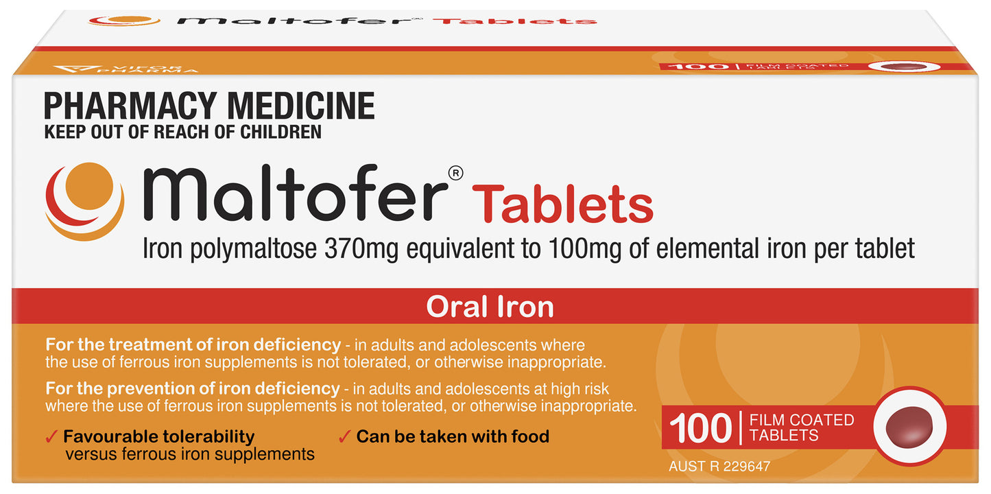 Maltofer Iron 100mg 100 Tablets
