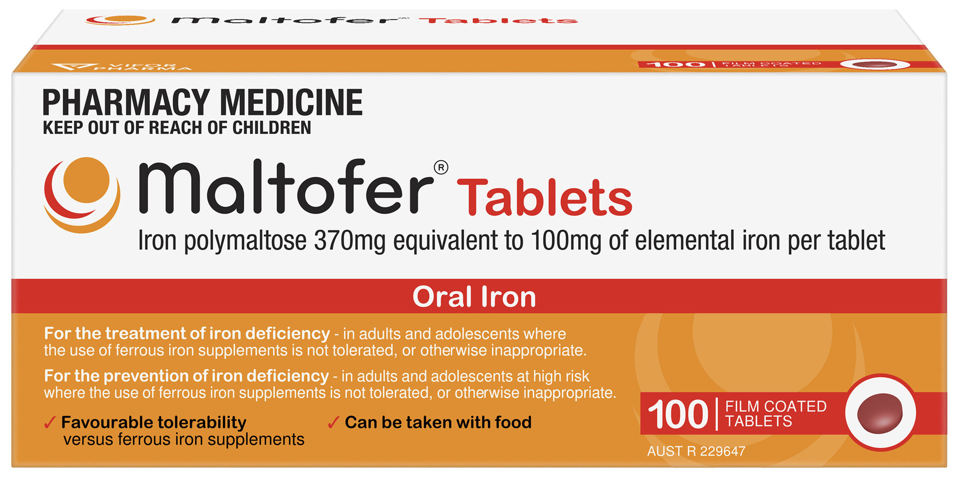 Maltofer Iron 100mg 100 Tablets