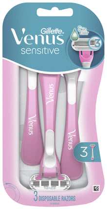 Gillette Venus Sensitive WomenS Disposable Razors, 3 Pack