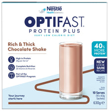 OPTIFAST VLCD Protein Plus Rich & Thick Chocolate Shake 10 Pack 630g