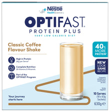 OPTIFAST VLCD Protein Plus Classic Coffee Flavour Shake 10 Pack 630g